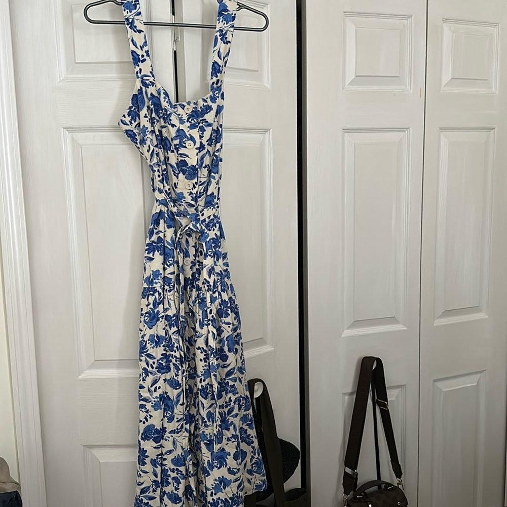 Blue floral dress
